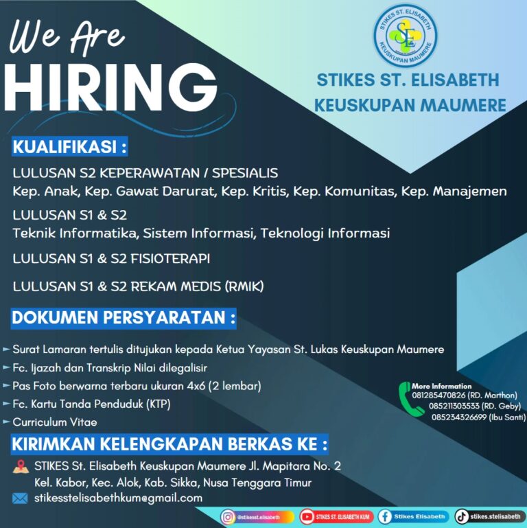 open recruitmen stikes st. elisabeth keuskupan maumere