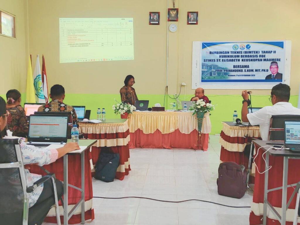 Bimbingan teknis tahap II kurikulum berbasis OBE STIKES St. Elisabeth Keuskupan Maumere Bersama Prof. Prihandoko, S.Kom. MIT, PH.D