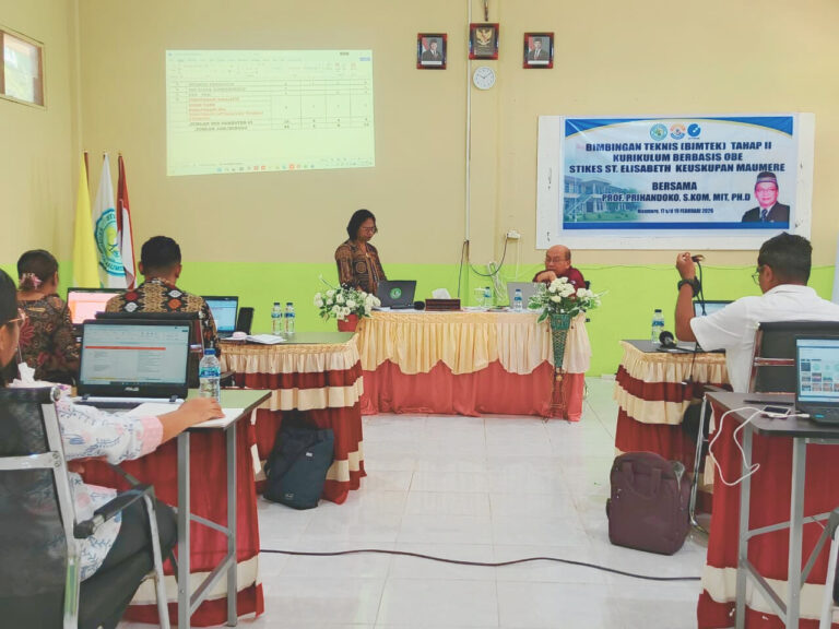 Bimbingan teknis tahap II kurikulum berbasis OBE STIKES St. Elisabeth Keuskupan Maumere Bersama Prof. Prihandoko, S.Kom. MIT, PH.D